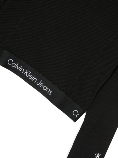 Shop Calvin Klein Logo-detail Cotton T-shirt In Black