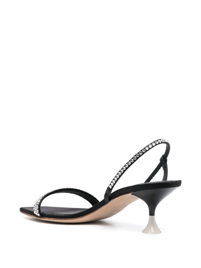 Shop 3juin 65mm Crystal-embellished Sandals In Black