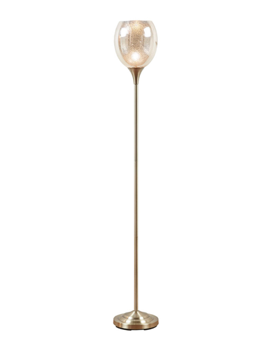 Shop Hampton Hill Bellow Uplight Floor Lamp In Antique-like Brass