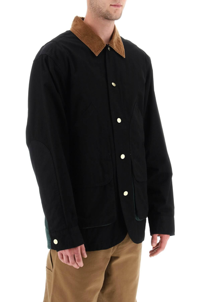 Shop Carhartt 'heston' Cotton Shirt Jacket In Black