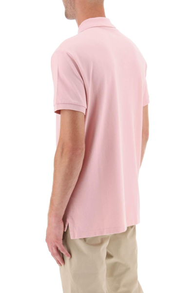 Shop Polo Ralph Lauren Pique Cotton Polo Shirt In Pink