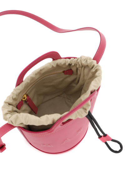 Shop Marni Small 'tropicalia' Bucket Bag In Fuchsia