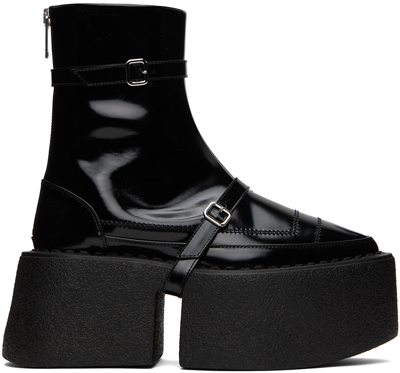 Shang Xia Ssense Exclusive Black Superstack Boots In Black