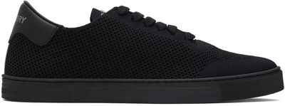 Shop Burberry Black Check Sneakers
