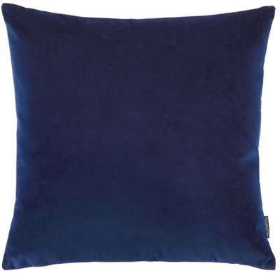 Shop Polspotten Navy Velvet Cushion In Dark Blue
