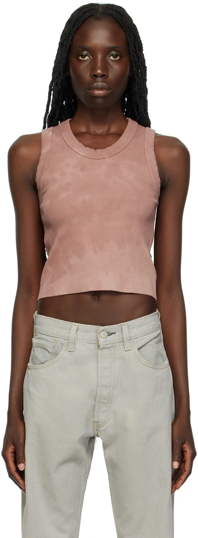 Shop Notsonormal Pink Micro Tank Top In Earth