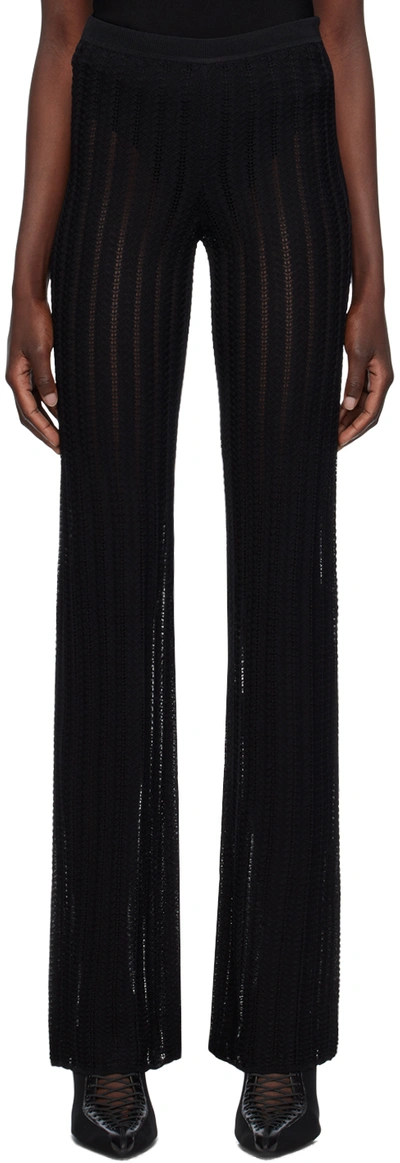 Dion Lee Black Snakeskin Trousers In Black