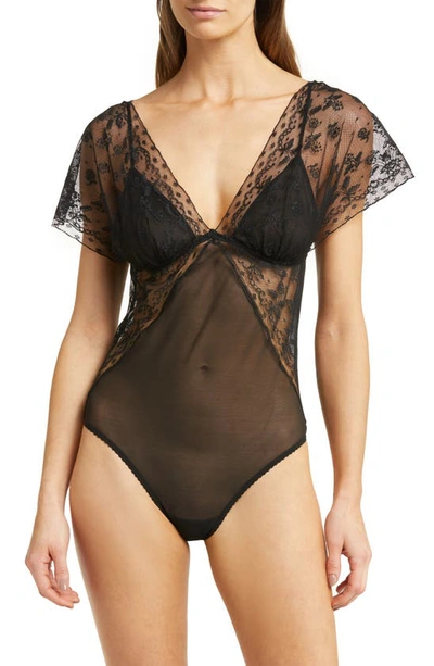 Wacoal Lifted In Luxury Bodysuit In Black In Black