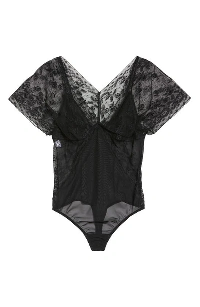 Wacoal Lifted In Luxury Bodysuit In Black In Black