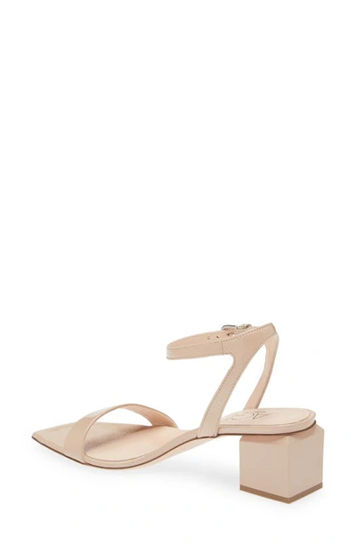 Agl Attilio Giusti Leombruni Angie Block Heel Asymmetric Slide Sandal In Basic-basic
