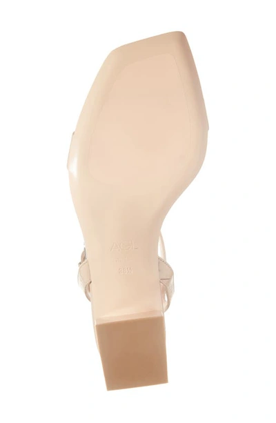 Agl Attilio Giusti Leombruni Angie Block Heel Asymmetric Slide Sandal In Basic-basic