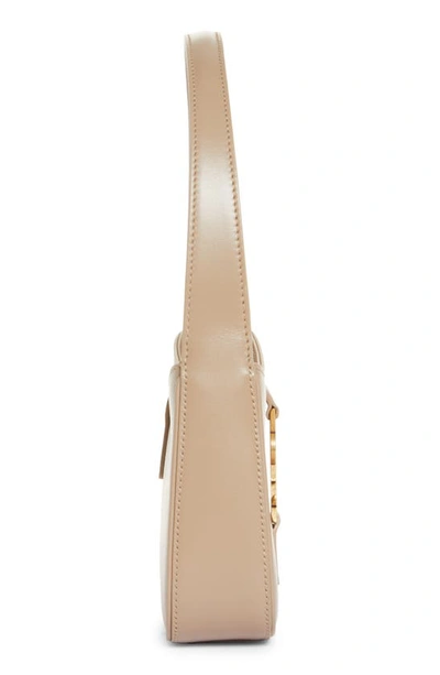 Shop Saint Laurent Micro Le 5 À 7 Leather Hobo In Dark Beige