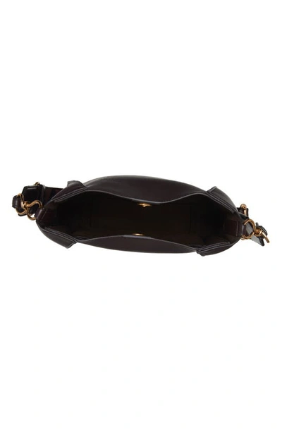 Shop Stella Mccartney Mini Faux Leather Crossbody Bag In Chocolate Brown