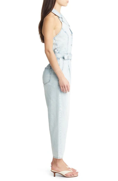 Shop Blanknyc Halter Neck Belted Denim Jumpsuit In Call My Name