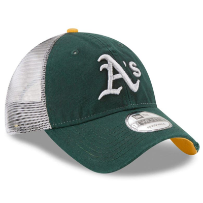 Shop New Era Green Oakland Athletics Team Rustic 9twenty Trucker Adjustable Hat