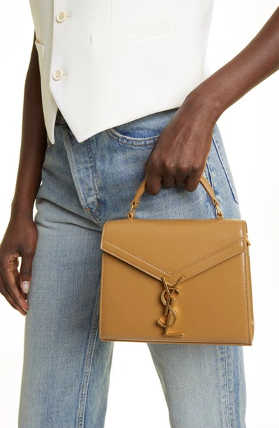 Saint Laurent Cassandra Top Handle Bag In Cappuccino