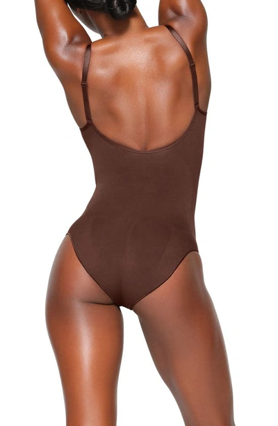Shop Skims Seamless Sculpt Brief Bodysuit In Cocoa
