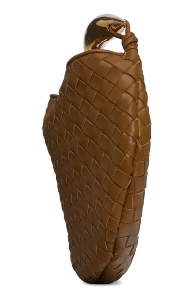 Bottega Veneta Sardine Intrecciato Leather Top Handle Bag In 7746 Acorn-muse Brass