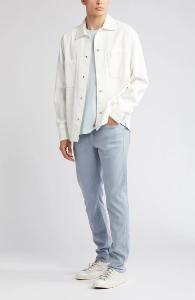 Shop Frame L'homme Slim Fit Five-pocket Twill Pants In Sky Blue