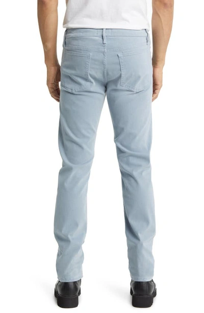 Shop Frame L'homme Slim Fit Five-pocket Twill Pants In Sky Blue