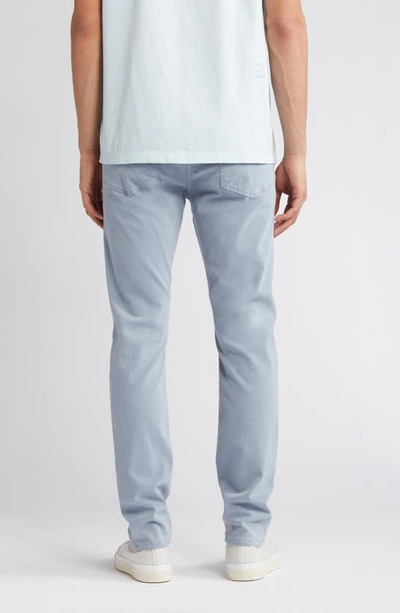 Shop Frame L'homme Slim Fit Five-pocket Twill Pants In Sky Blue