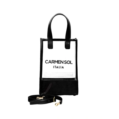 Shop Carmen Sol Portofino Clear Mini Crossbody In Black