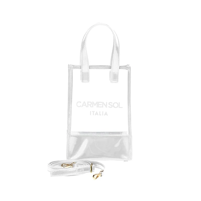 Shop Carmen Sol Portofino Clear Mini Crossbody In White