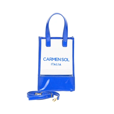 Shop Carmen Sol Portofino Clear Mini Crossbody In Blue