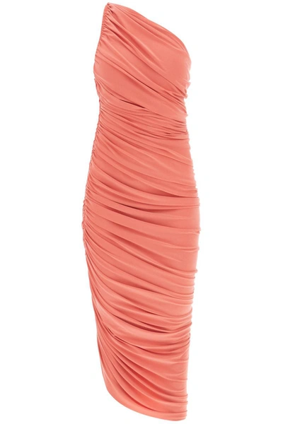 Shop Norma Kamali 'diana' One-shoulder Dress In Pink