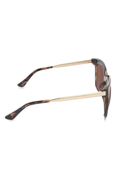Shop Diff 54mm Hailey Square Sunglasses In Dark Tort Brown Gradient