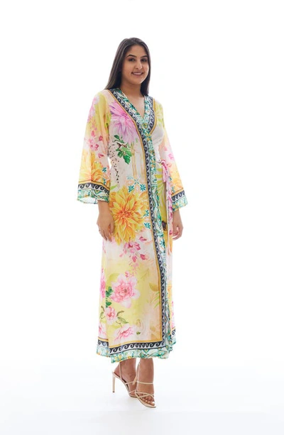 Shop Ranee's Floral Duster In Yellow
