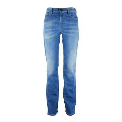 Shop Jacob Cohen Blue Cotton Jeans &amp; Women's Pant