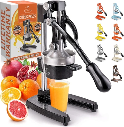 Shop Zulay Kitchen Premium Quality Heavy Duty Manual Orange Juicer And Lime Squeezer Press Stand In Black