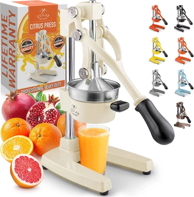 Shop Zulay Kitchen Premium Quality Heavy Duty Manual Orange Juicer And Lime Squeezer Press Stand In White