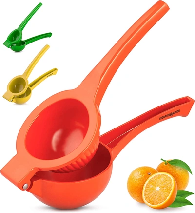 Shop Zulay Kitchen Easy To Squeeze Manual Press Juicer In Orange