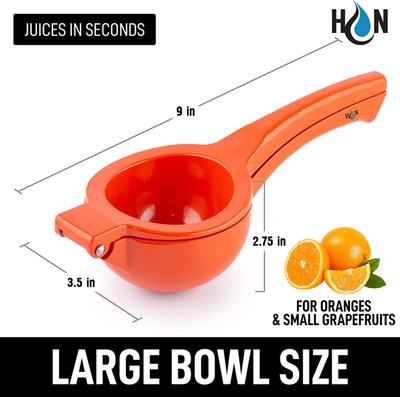 Zulay Kitchen Premium Quality Metal Lemon Squeezer, Citrus Juicer In Orange