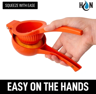 Zulay Kitchen Premium Quality Metal Lemon Squeezer, Citrus Juicer In Orange