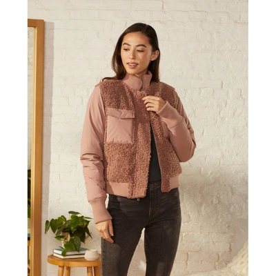 Shop Upwest Sherpa Bomber In Pink
