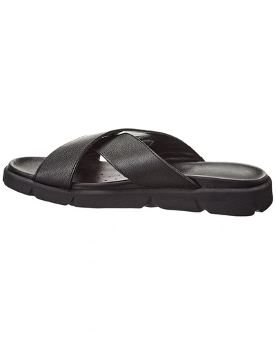 Shop Geox Xand Leather Sandal In Black