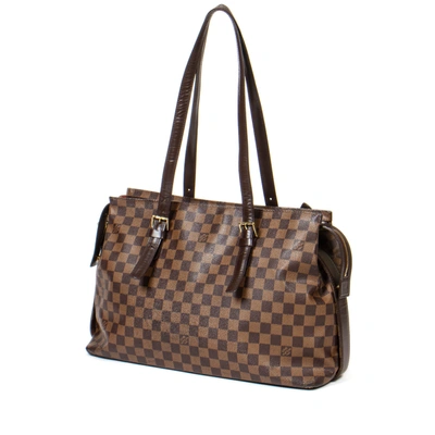 Pre-Owned Louis Vuitton Chelsea Damier Ebene Brown 