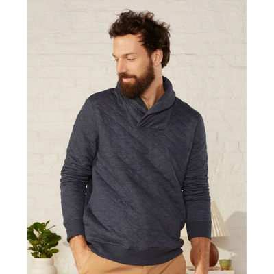Shop Upwest Quilted Pullover In Blue