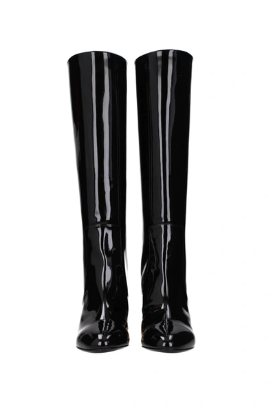 Shop Dolce & Gabbana Boots Patent Leather Black