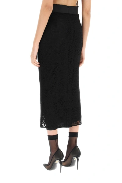 Shop Dolce & Gabbana Lace Pencil Skirt