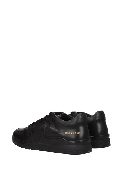 Shop Common Projects Sneakers Track Technical Leather Black