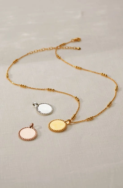 Monica Vinader Deia Beaded Recycled Sterling Silver Necklace Pendant In Sterling Silver