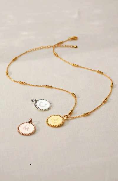 Monica Vinader Deia Beaded Recycled Sterling Silver Necklace Pendant In Sterling Silver