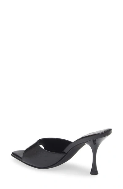 Shop Jeffrey Campbell Agent Slide Sandal In Black Crinkle