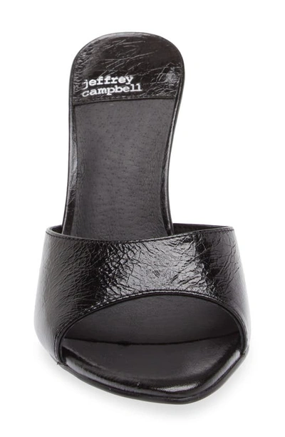 Jeffrey Campbell Agent Slide Sandal In Black Crinkle