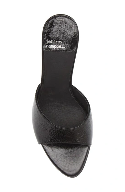 Shop Jeffrey Campbell Agent Slide Sandal In Black Crinkle