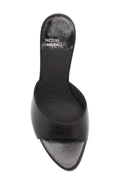 Jeffrey Campbell Agent Slide Sandal In Black Crinkle